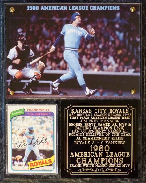 Kansas City Royals American League Champions Photo Plaque George