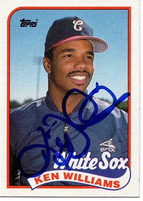 Kenny Williams Chicago White Sox 1989 Topps Signed Card Ebay