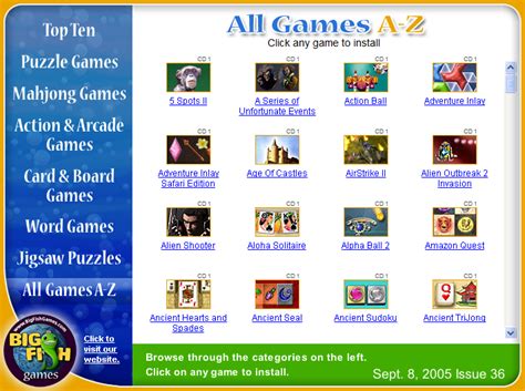 Big Fish Games Cd Issue 36 Screenshots For Windows Mobygames