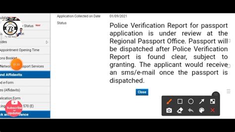 Police Verification Report For Passport Under Review At RPO Passport