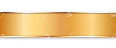 Vector Illustration Of Long Gold Colored Ribbon Banner With Gold Frame Stock Vector