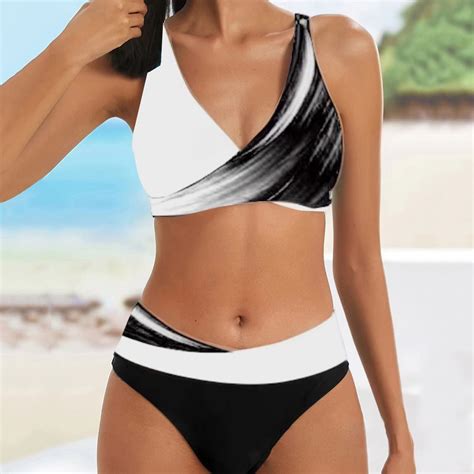 Qwang High Waisted Bikini Set For Women Athletic Two Piece Swimsuit