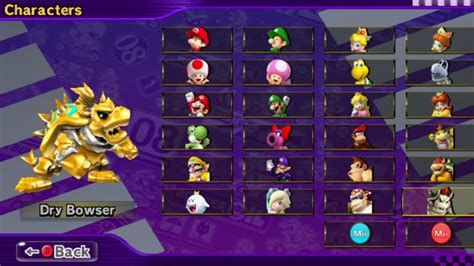 Mario Kart Wii Deluxe V6 0 Purple Edition All Characters YouTube