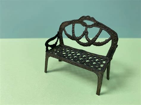 Miniatures Antique French Penny Toy Chaise And Chair Doll Furniture Art And Collectibles Pe