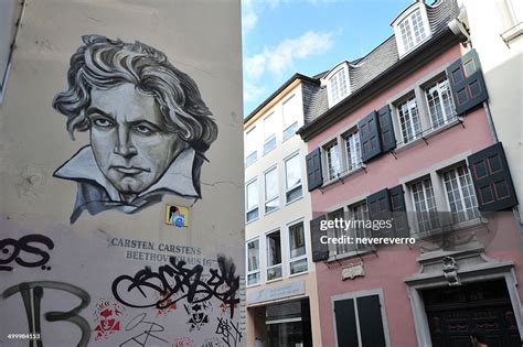 Ludwig Van Beethoven Doodle And House Of Birth High Res Stock Photo