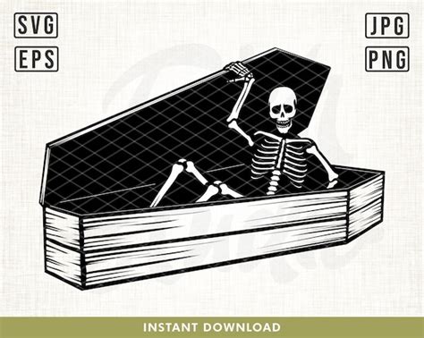 Skull Coffin Svg Coffin Skull Svg Skull Svg Halloween Svg Etsy