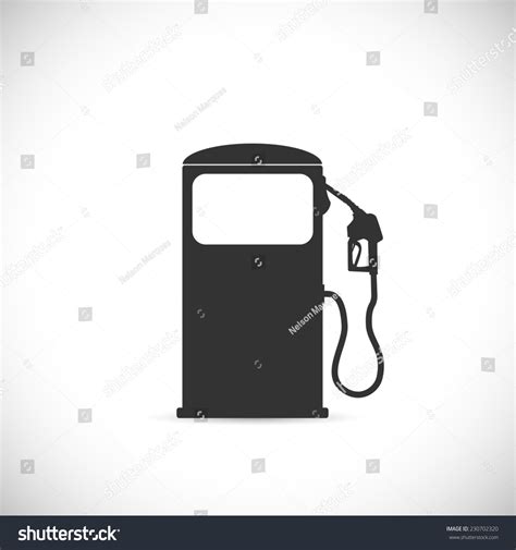 Illustration Of A Gas Pump Silhouette Isolated Royalty Free Stock