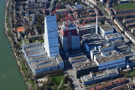 Basel Von Oben Erweiterungs Baustellen Und Baukr Ne Am Areal Und