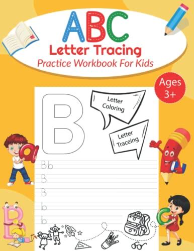 Abc Letter Tracing Practice Workbook For Kids Ages 3 Handwriting