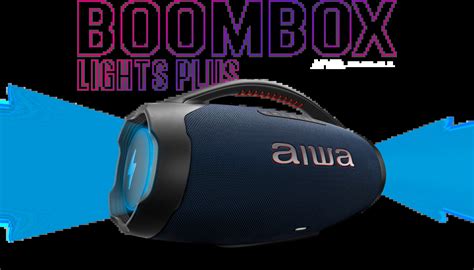 Caixa De Som Boombox Plus AIWA BBS 01 LBL 200W BT 30H IP66 USB RGB