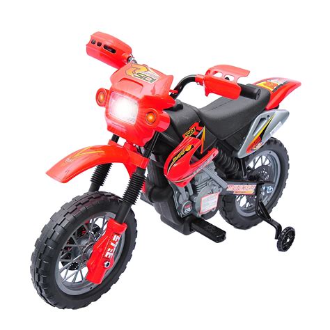 Qaba 6v Kids Battery Powered Electric Ride On Motorcycle Dirt Bike Toy