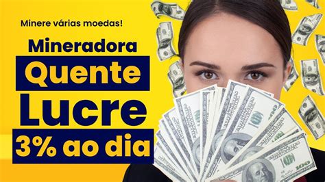 NOVA MINERADORA EM NUVEM QUENTÍSSIMA GANHE 3 POR DIA MINERE BTC