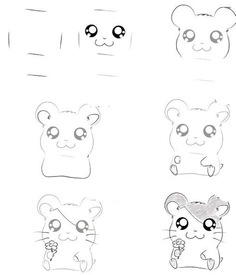 20 Cute and Easy Cartoon Hamster Drawing Ideas - Chibi and Kawaii