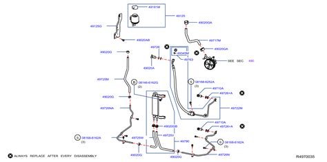 Nissan NV1500 Power Steering Line 49726 9JJ0A TYNANS NISSAN INC