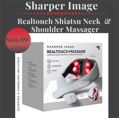 Sharper Image Real Touch Shiatsu Neck And Shoulder Massager Costco Deals