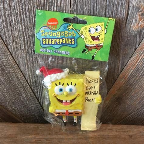 Vintage Spongebob Squarepants Christmas Ornaments nickelodeon | Etsy | Spongebob christmas ...