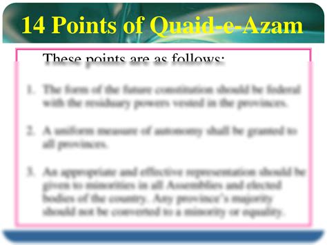 SOLUTION: 14 points of quaid e azam - Studypool