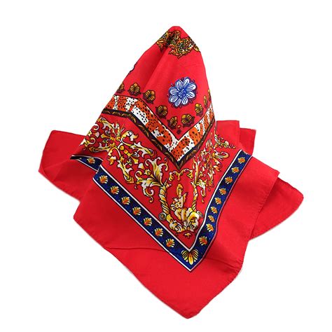 Bandana 55 X 55 Cm Roja Flor Petitland