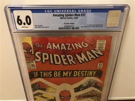 Amazing Spider Man Cgc Wp Marvel Silver Age Key St Gwen