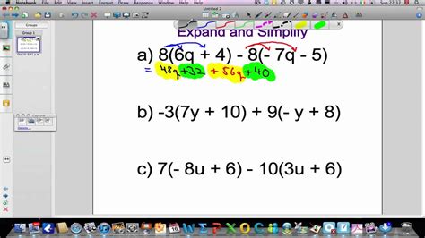 Expand And Simplify Expressions Youtube