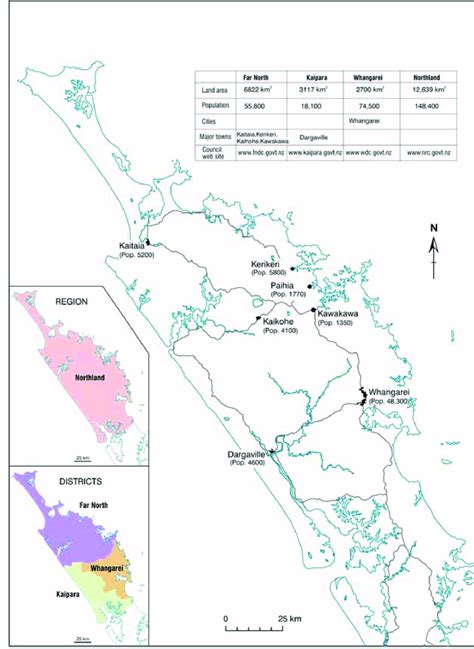 location map  division  northland  regional authorities