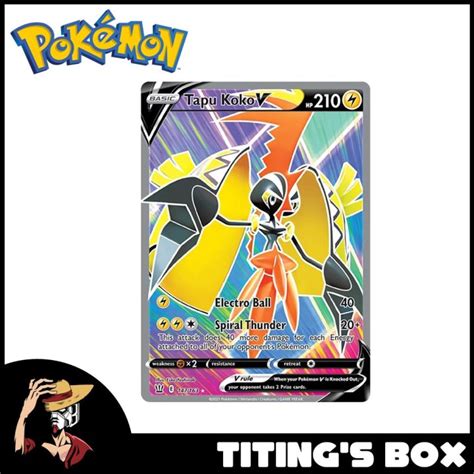 EN Pokemon TCG Tapu Koko V 147 163 Full Art Battle Styles Lazada PH