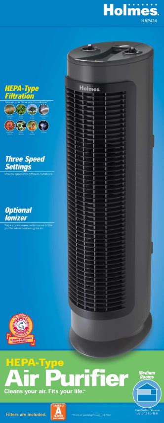 Holmes Hepa Type Tower Air Purifier Hap424 U Home And Kitchen