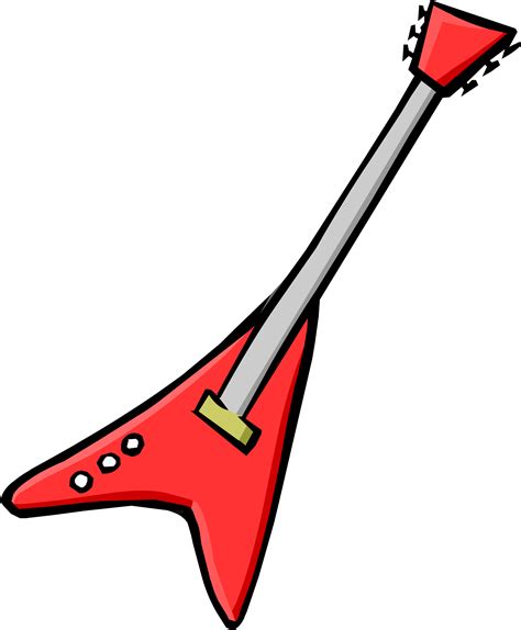 Red Electric Guitar Clipart