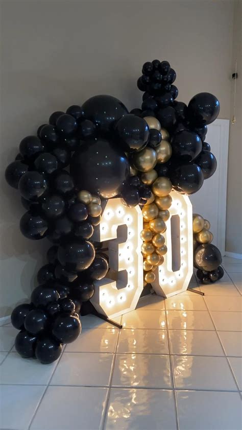 30th birthday party balloon arch – Artofit