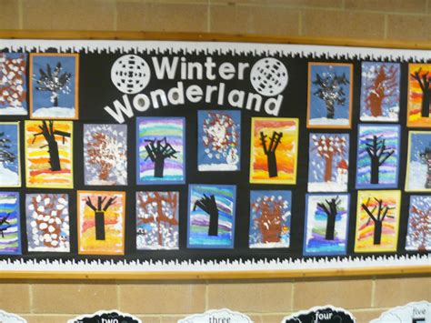 Winter Trees Reception Class Winter Crafts For Kids Classroom Wall