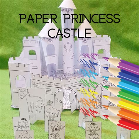 Printable Paper Princess Castle Playhouse Toy Craft Kit PDF - Etsy