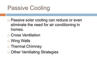 Solar passive architecture | PPT