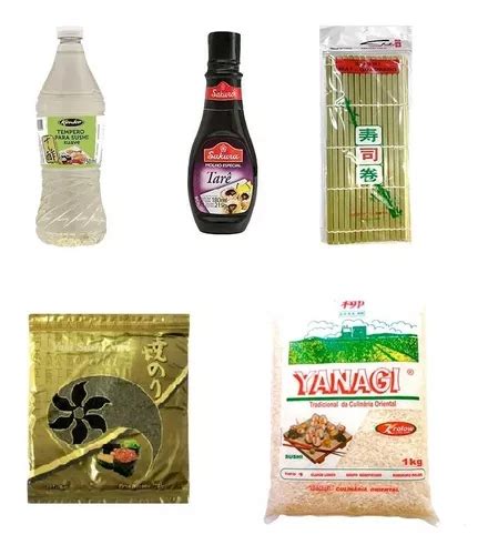 Kit Sushi Arroz Esteira Alga Nori Molho Tar Tempero Suave Mercadolivre