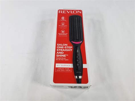 Revlon Hair Straightening And Styling Brush Inch Surface Heated