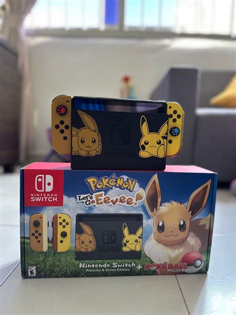 Nintendo Switch Pikachu Eevee Edition Video Gaming Video Game