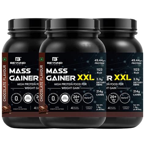 Beyond Fitness Mass Gainer Xxl Kg Each Chocolate Buy Combo Pack Of