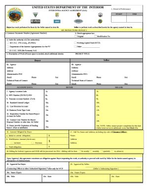 Inter Intra Agency Agreement Iaa Doc Template Pdffiller