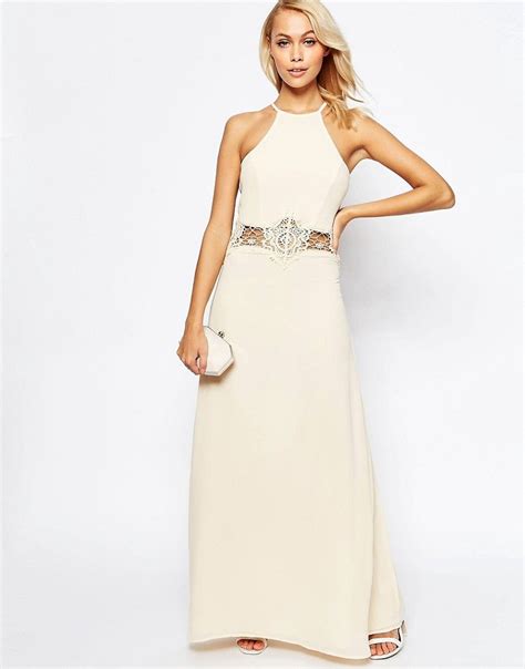 Jarlo Aden Maxi Dress With Lace Insert Waist At Vestidos