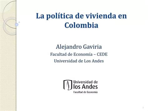 PPT La política de vivienda en Colombia PowerPoint Presentation free