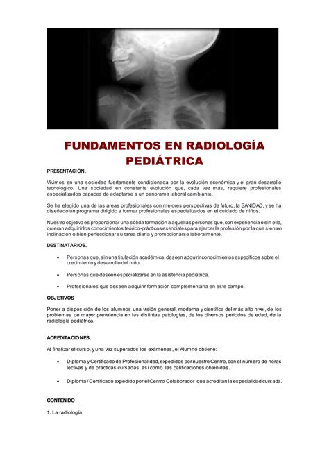 Fundamentos En Radiolog A Pedi Trica Pdf