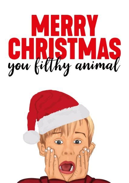 Merry Christmas You Filthy Animal Classic Christmas Movie Home