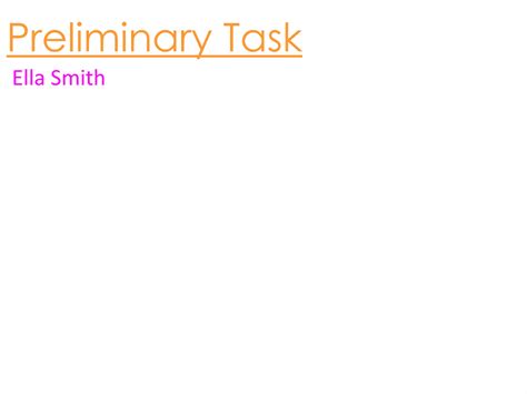 Preliminary Task Ppt