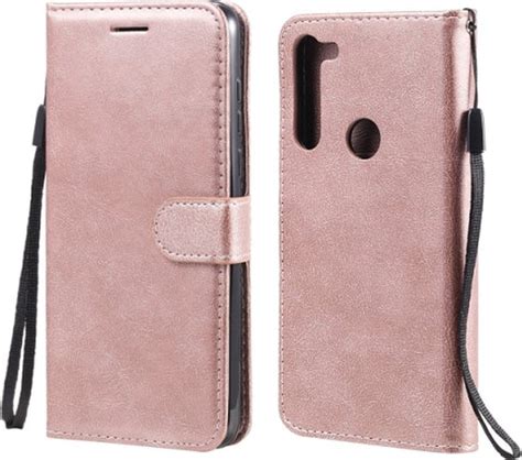 Motorola Moto G8 Power Hoesje Met Pasjeshouder Bookcase Rose Goud Bol