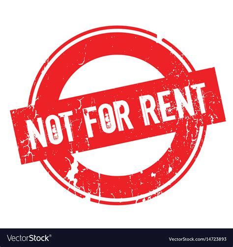 Not For Rent Rubber Stamp Royalty Free Vector Image