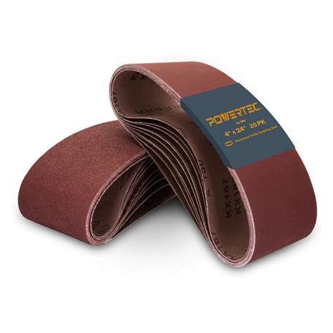 POWERTEC 110060 P2 4 X 24 Inch Sanding Belts 40 Grit Aluminum Oxide