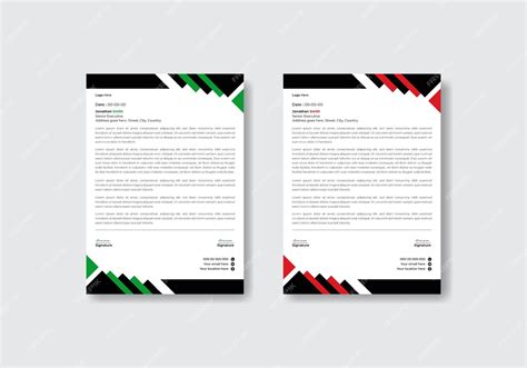 Premium Vector | Vector corporate business letterhead design