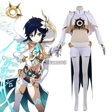 Game Genshin Impact Barbatos Venti Archon Outfit Cosplay Costume