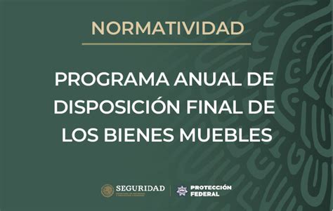 Programa Anual De Disposición Final De Bienes Muebles Del Spf