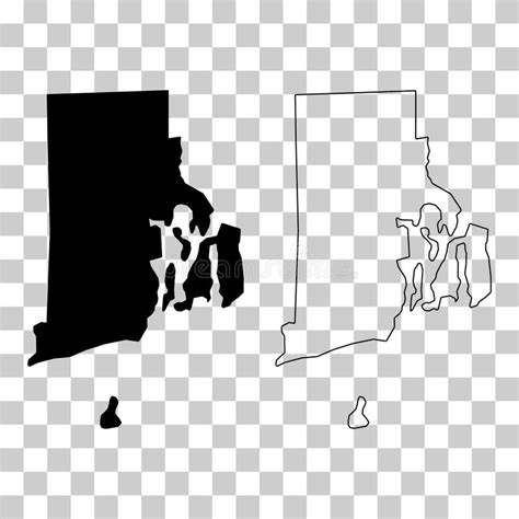 Rhode Island Map Shape United States Of America Flat Concept Symbol