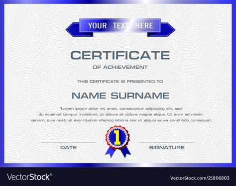 Certificate template Royalty Free Vector Image